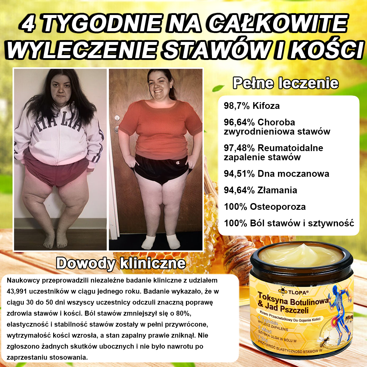 🦴TLOPA® Toksyna botulinowa i jad pszczeli Krem przeciwbólowy do gojenia kości🔥🔥🔥🔥🔥🔥