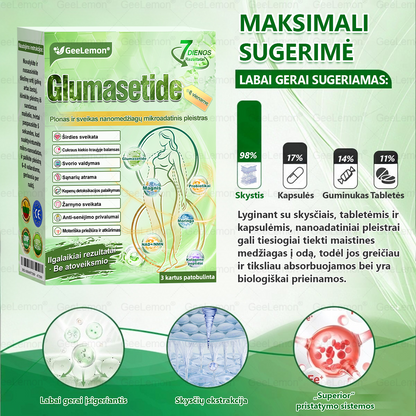🇱🇹 Rekomenduojama šalies specialistų · 👩‍⚕️ Oficiali atstovybė Lietuvoje |👩‍⚕️ 𝐆𝐞𝑒𝐿𝑒𝐦𝐨𝐧® 𝐆𝐥𝐮𝐦𝐚𝐬𝐞𝐭𝐢𝐝𝐞 8 viename Liekninantis ir sveikatinantis nano pleistras su mikroadatomis 🇱🇹 (Tik kartą per dieną, matomi pokyčiai jau per 7 dienas) ✅