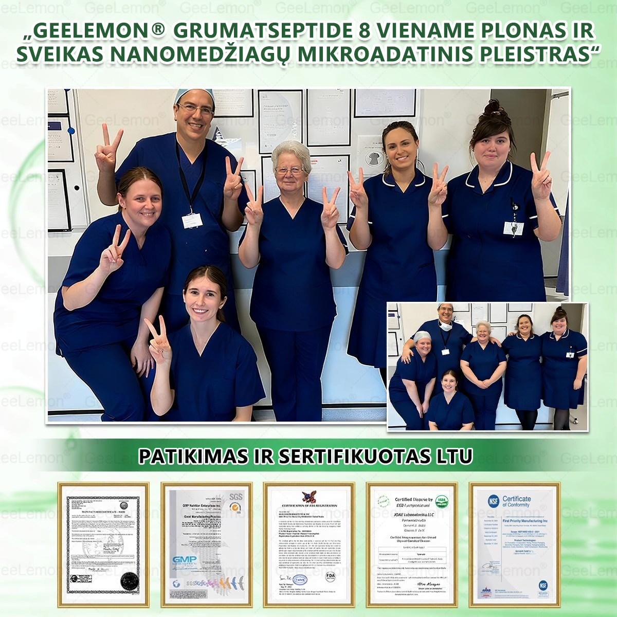 🇱🇹 Rekomenduojama šalies specialistų · 👩‍⚕️ Oficiali atstovybė Lietuvoje |👩‍⚕️ 𝐆𝐞𝑒𝐿𝑒𝐦𝐨𝐧® 𝐆𝐥𝐮𝐦𝐚𝐬𝐞𝐭𝐢𝐝𝐞 8 viename Liekninantis ir sveikatinantis nano pleistras su mikroadatomis 🇱🇹 (Tik kartą per dieną, matomi pokyčiai jau per 7 dienas) ✅
