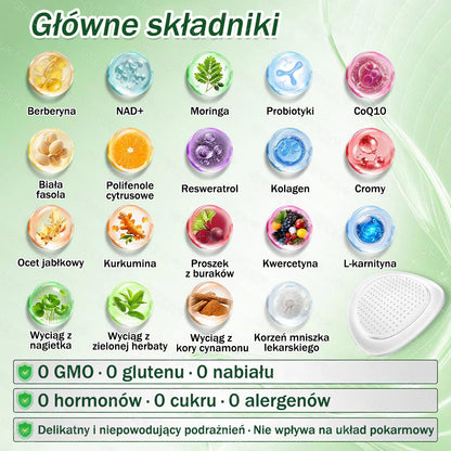 🇵🇱 Oficjalny Sklep | 👩‍⚕️ GFOUK® Moringa · Berberyna × NAD+ 10-w-1 Zaawansowany Nano Mikronakłuwający Plaster 🇪🇺 (Tylko Raz Dziennie, Widoczne Zmiany Już w 7 Dni)