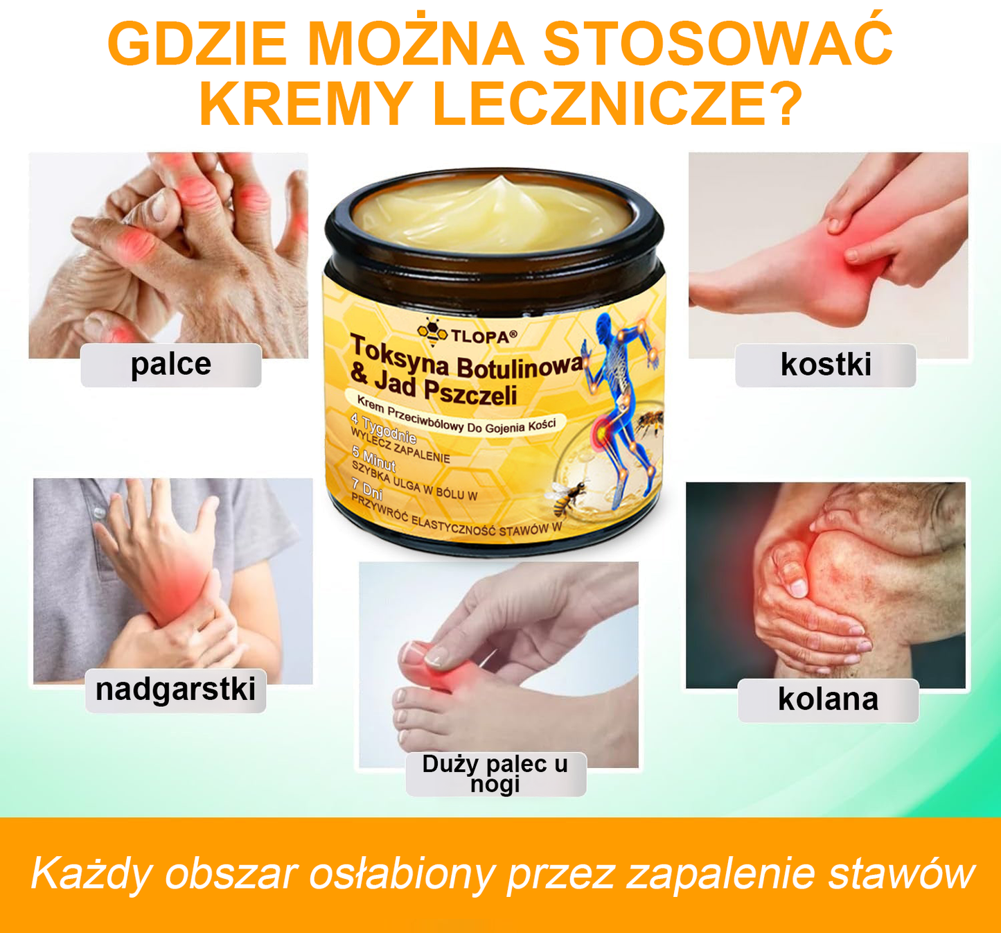 🦴TLOPA® Toksyna botulinowa i jad pszczeli Krem przeciwbólowy do gojenia kości🔥🔥🔥🔥🔥🔥